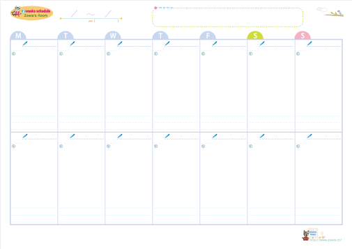 Printable 2Weeks Planner A4