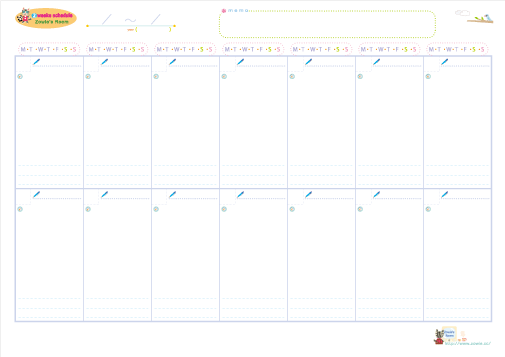Printable 2Weeks Planner A4