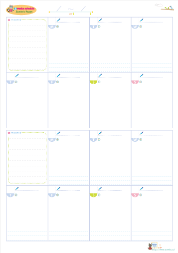 Printable 2Weeks Planner A4