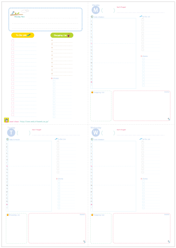 Printable Weekly Planner A4