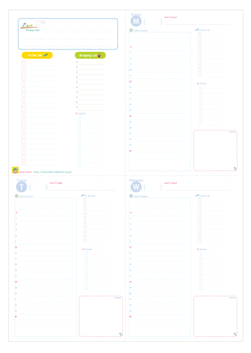 Printable Weekly Planner A4