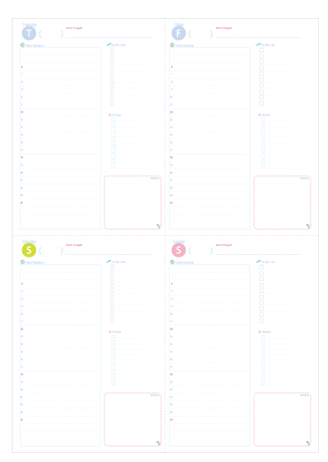 Printable Weekly Planner A4