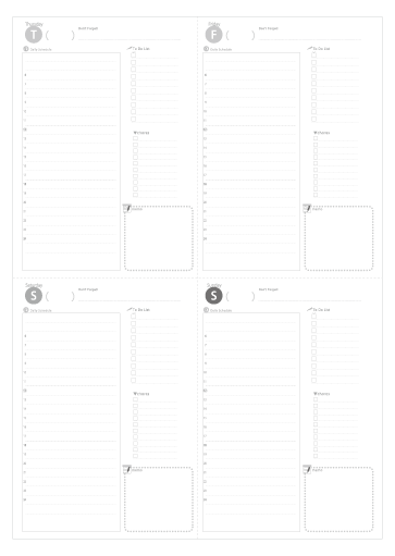 Printable Weekly Planner A4