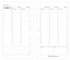 Week On Two Pages Refill(Vertical)